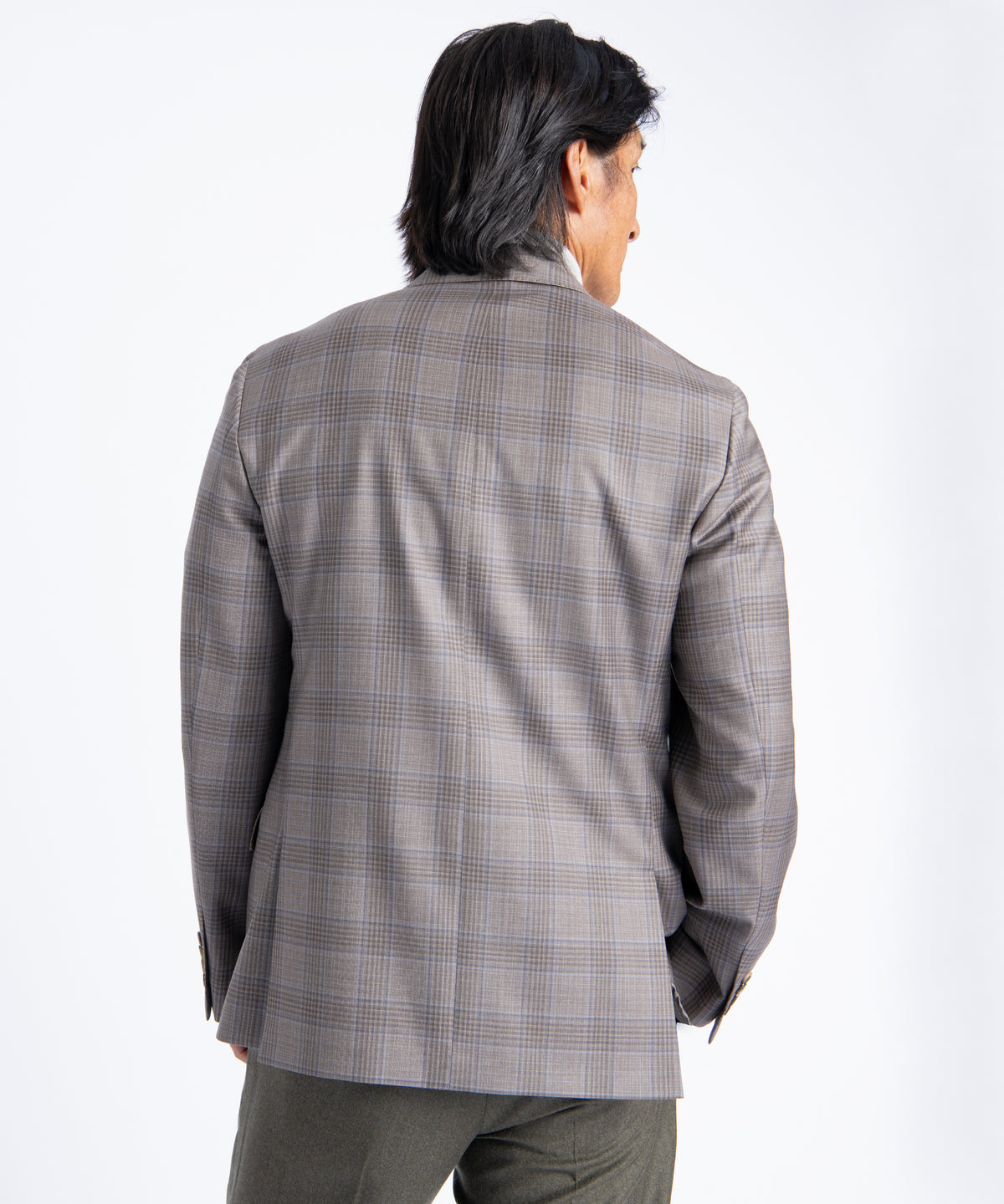 Tan Plaid Oliver Super 130's Blazer